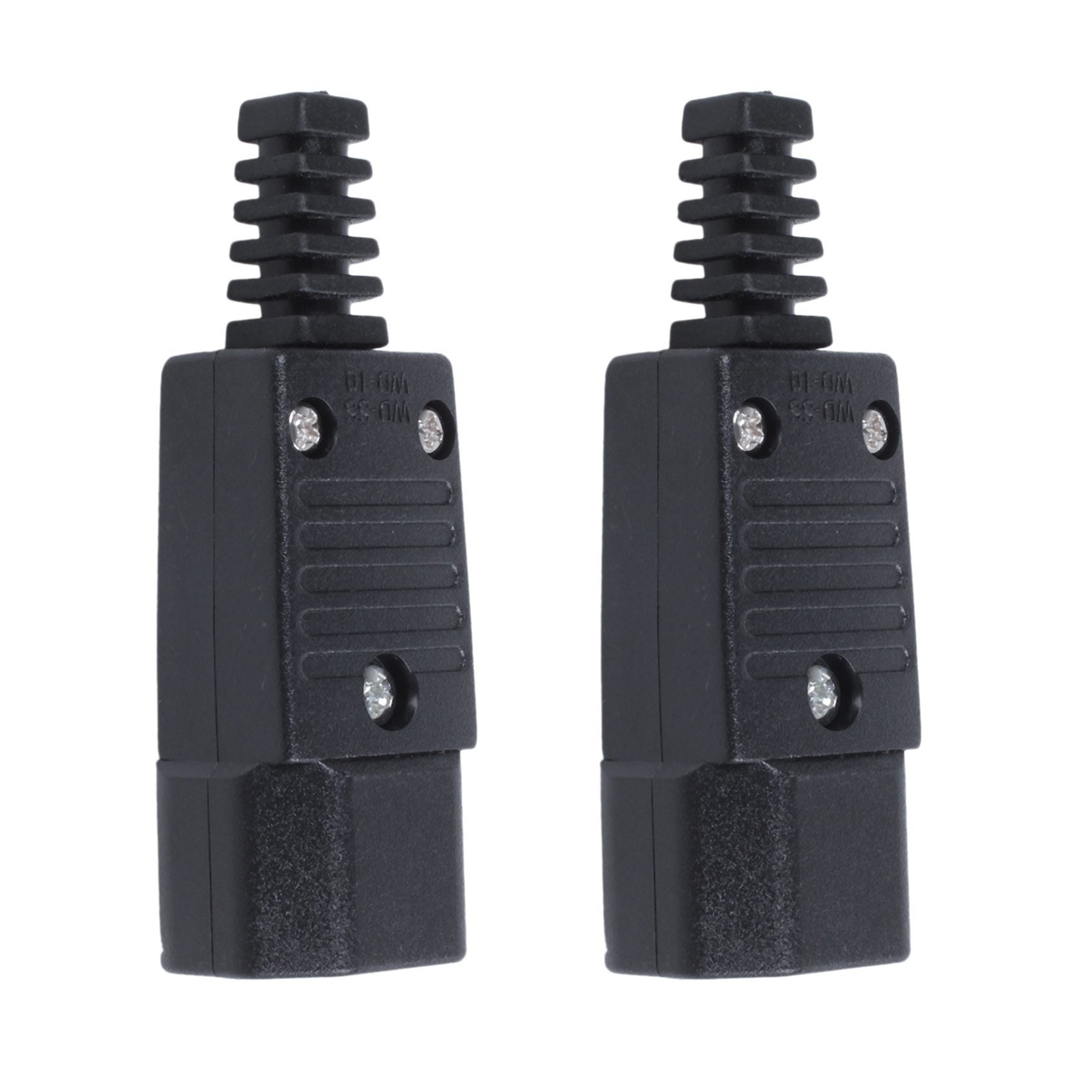 fasdaga 2X Black IEC-320 C14 Male Plug AC Power Inlet Socket Connector 250V 10A