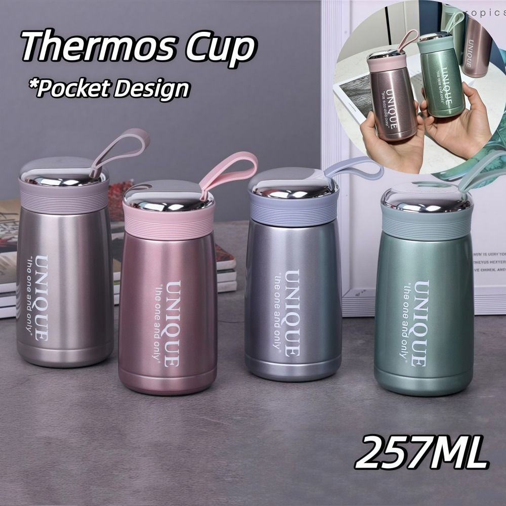 Portable Leak-proof Mini Thermos Cup Stainless Steel Small Capacity Vacuum Cup Durable 257ml Water Bottle Travel Outdoor
