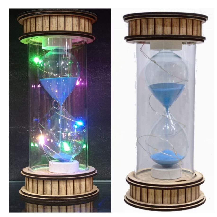 6 Minute Sand Timer hourglass with LED light