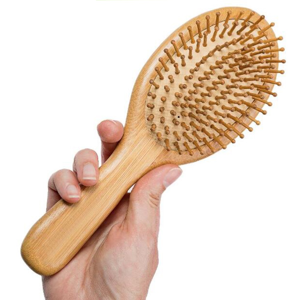 New Premium Wooden Bamboo Hair Brush Improve Hair Growth Wood hairbrush Prevent Hair Loss Comb Bamboo Comb Teeth