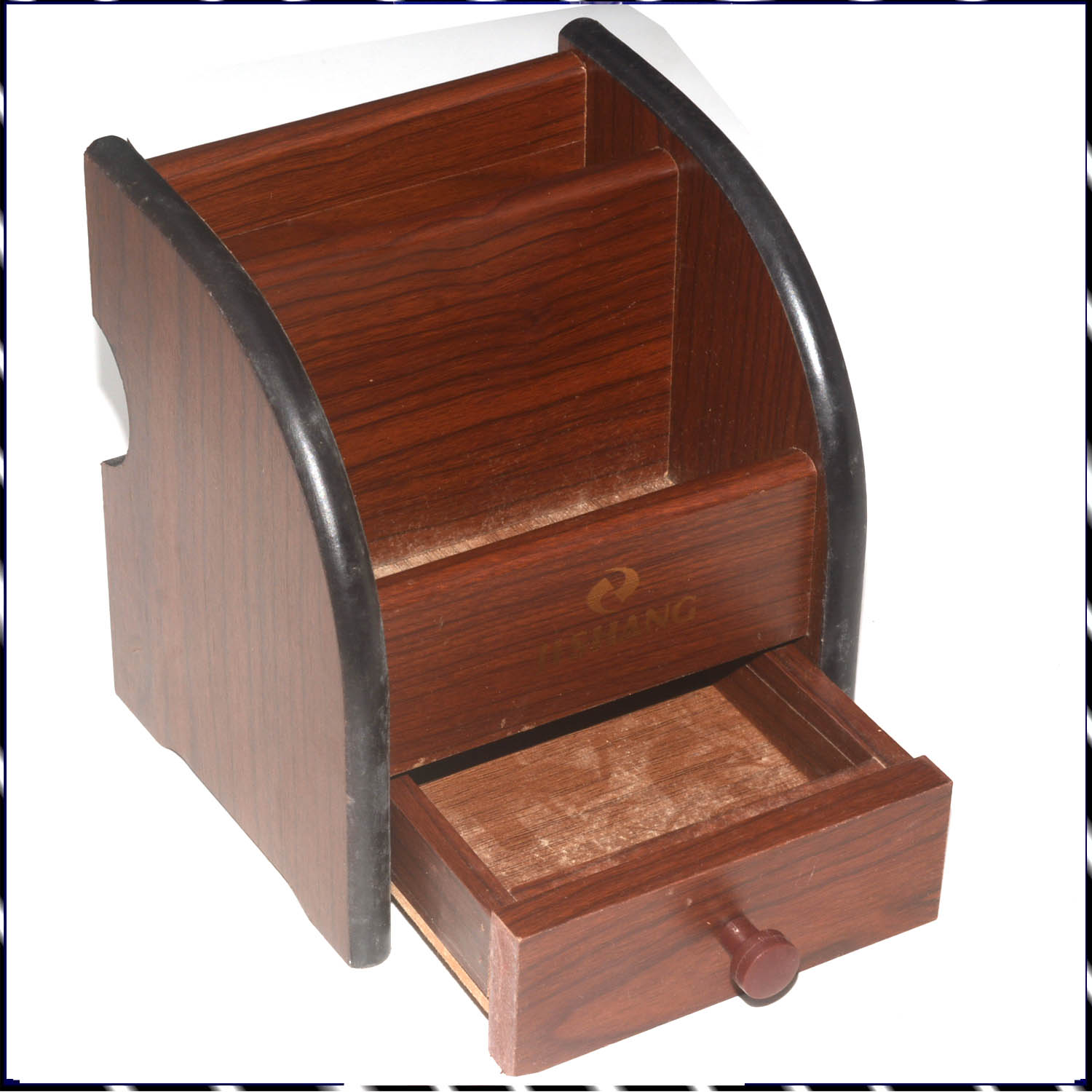 Brown Wooden Desk Organizer 8002-1