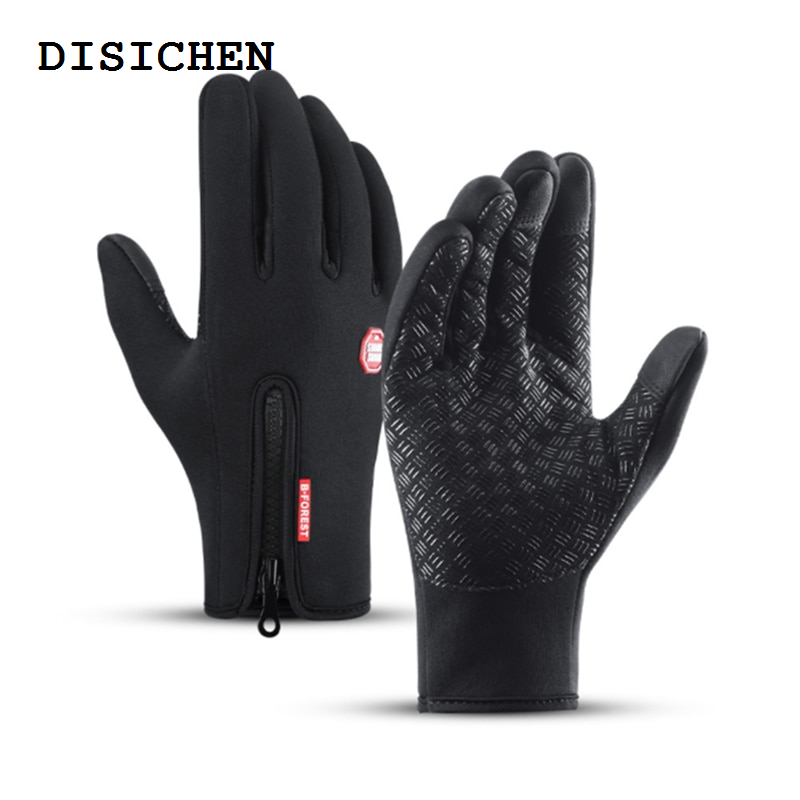 DISICHEN Luxury Men and women warm winter gloves running bicycle custom smart screen touch sport gloves