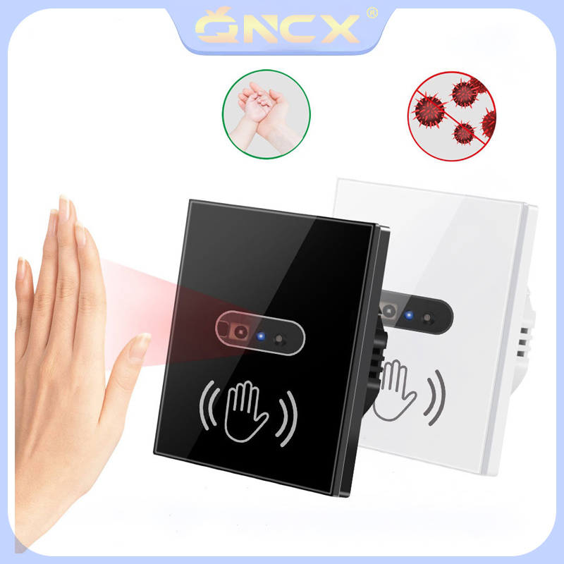 EU Standard Infrare Wall Light Switch Smart IR Sensor No Need Touch 220V 240V Glass Screen Panel Electrical Power Switch