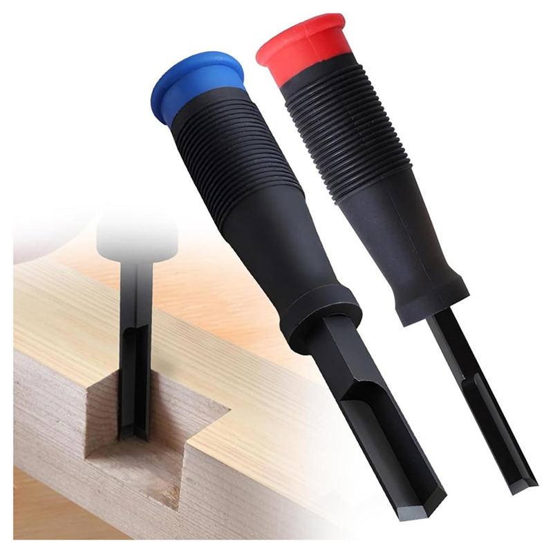 Nullmul 2 Pcs Corner Chisel, 90° Square Mortise Chisel, Hinge Recess Corner Wood Chisel Tool for Cutting Square Mortised Door