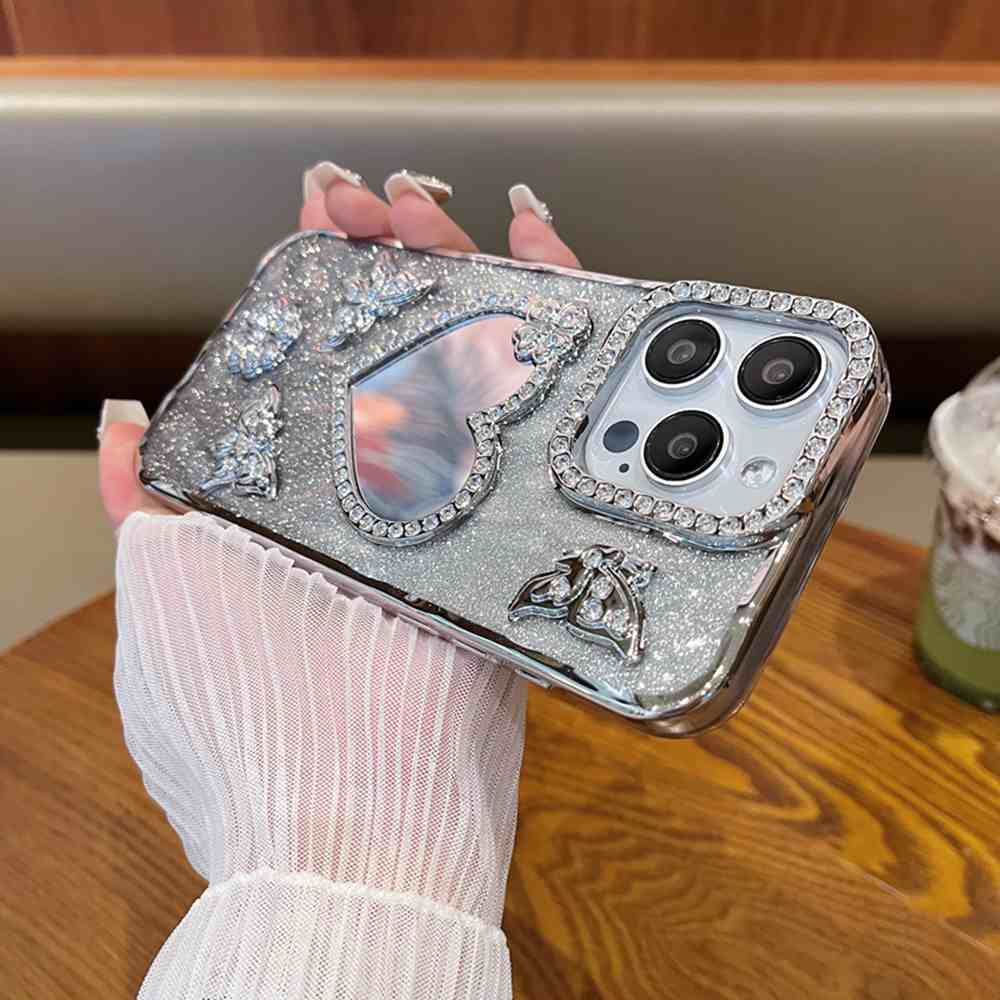 HODON Luxury Starry Shiny Diamond Premium Glitter Phone Case For iPhone 16 15 14 13 12 11 Pro Max 15 14 16 Plus Cases Matte Frame Bling Shockproof Back Cover