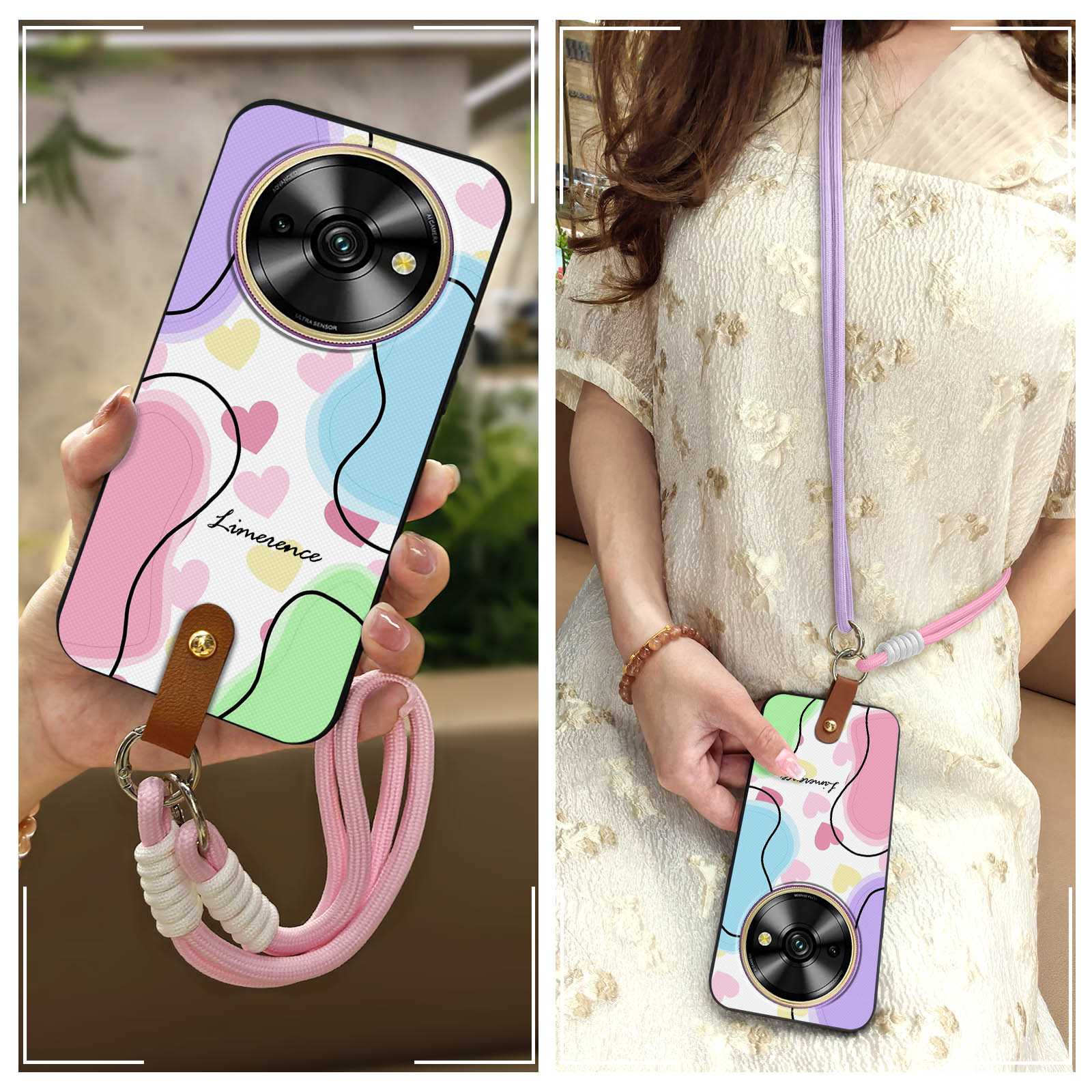 Full wrap Dirt-resistant Phone Case For Oukitel C59/C59Pro Waterproof Soft case Graffiti Crossbody Back Cover Durable