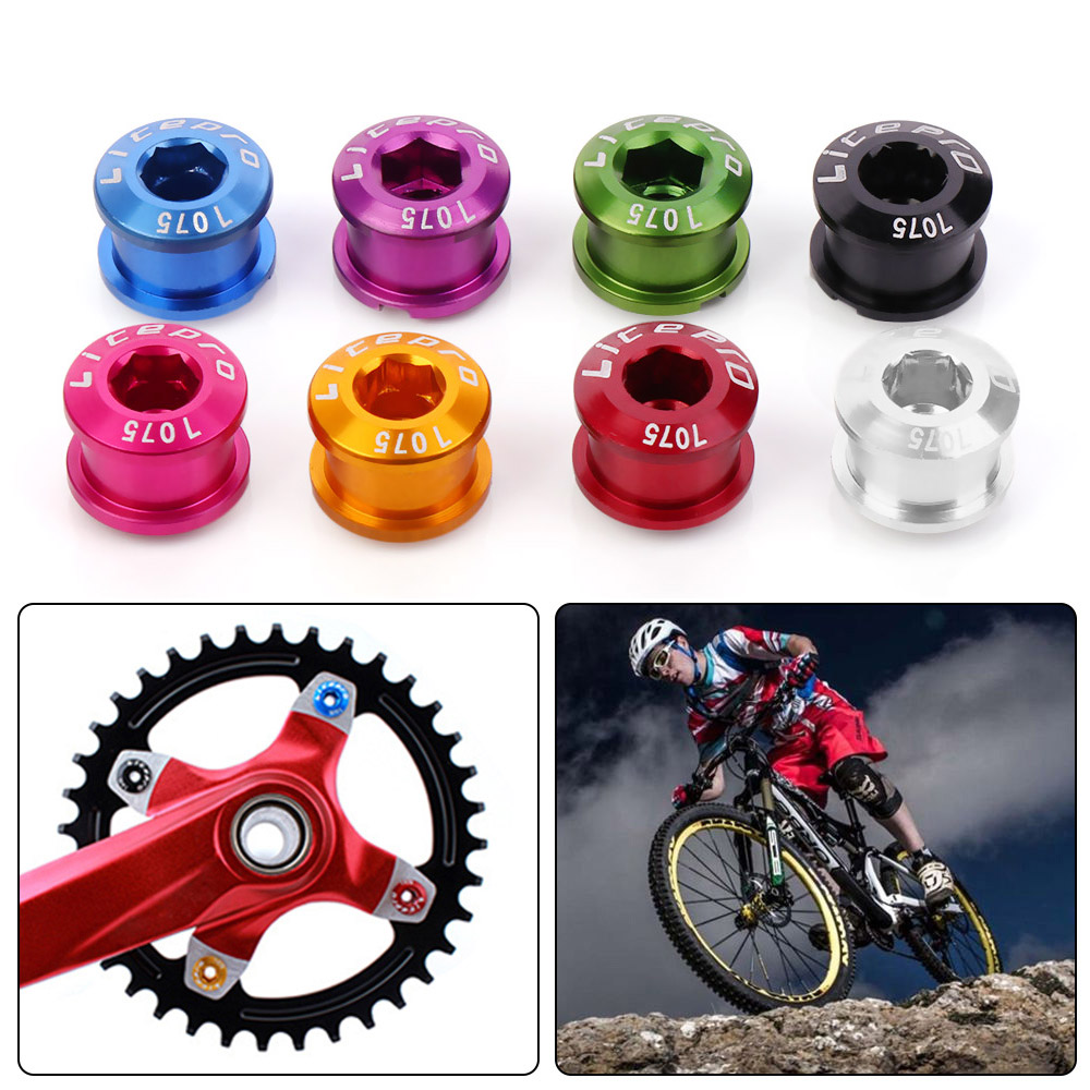 4Pcs High Quality Road Bike Accessories Alloy Cycling Crankset Parts Disc Screw Chainwheel Screws Chainring Wheel Bolt