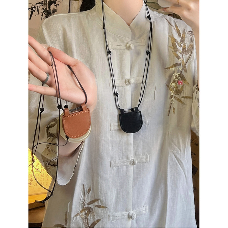 【Mega Sale】Minimalist Wear with Concave Accessories Hanging Neck Mini Small Bag Headphone Bag Glasses Necklace 2024 New Women