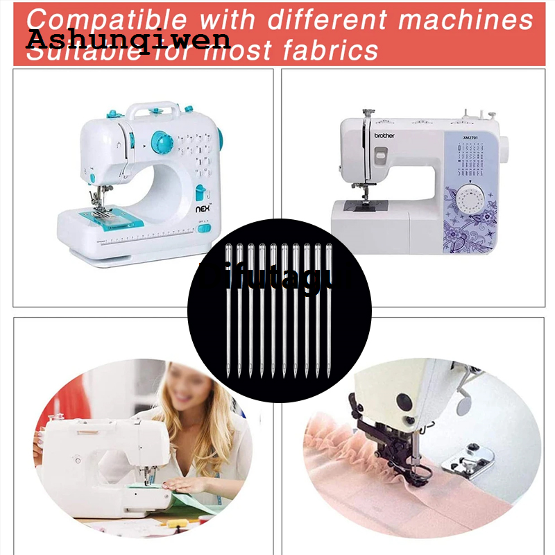 Difutagui 2Box/Set Universal Jeans Stainless Steel Needles Sewing Machine Fashion Supplies for Singer Brother Janome Varmax Sizes70/10 90/1