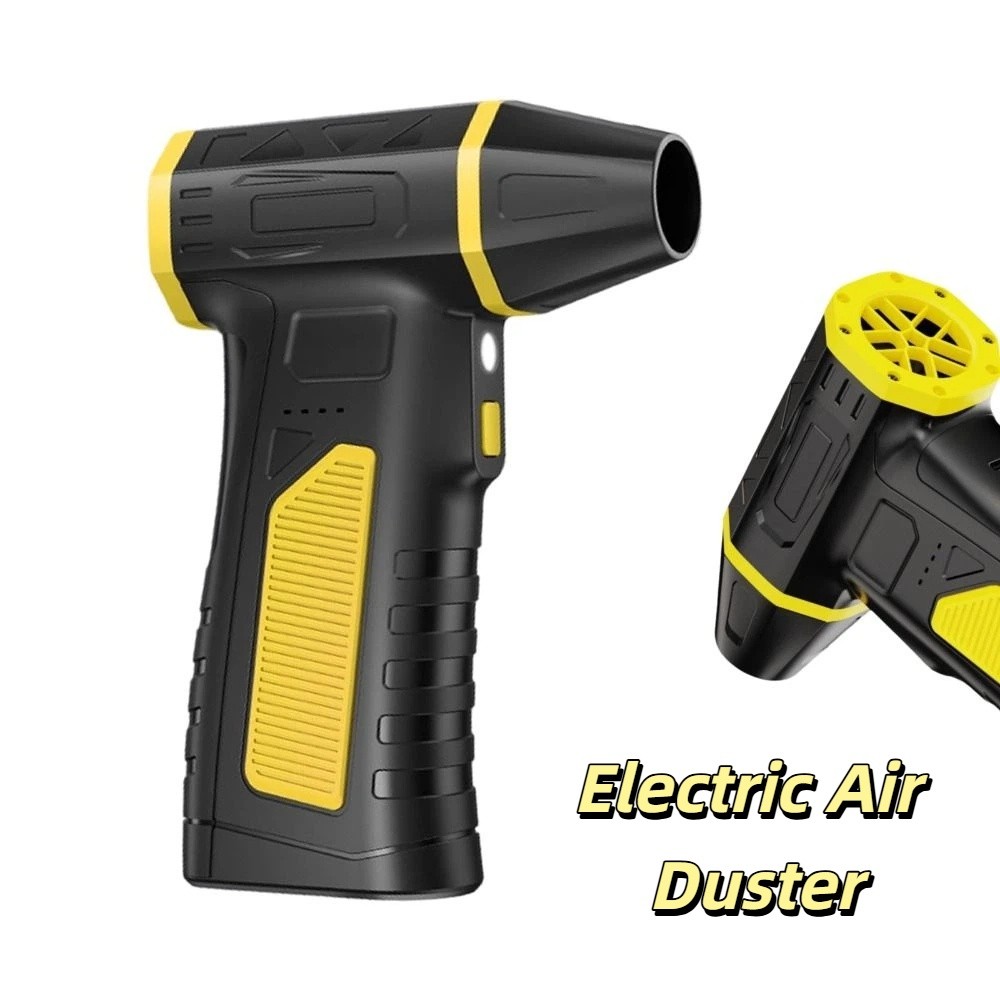 Portable Adjustable Speed Mini Turbo Jet Fan Safety Hammer Design Powerful Airflow Electric Air Duster Handheld Rechargeable Brushless Motor Emergency Escape Function