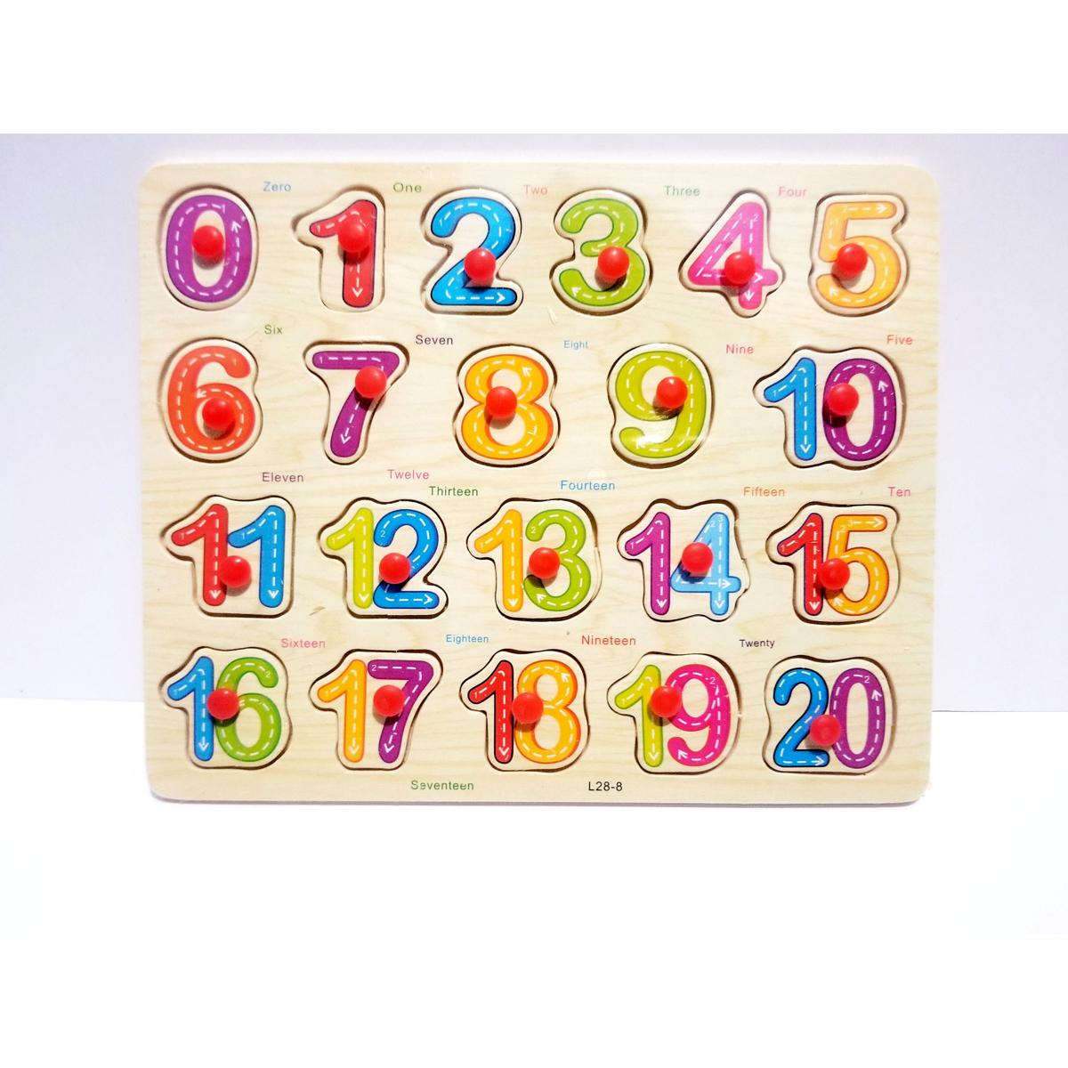 Vylon 1 2 3 MATH Alphabet 3D Puzzle Baby Kids Wooden