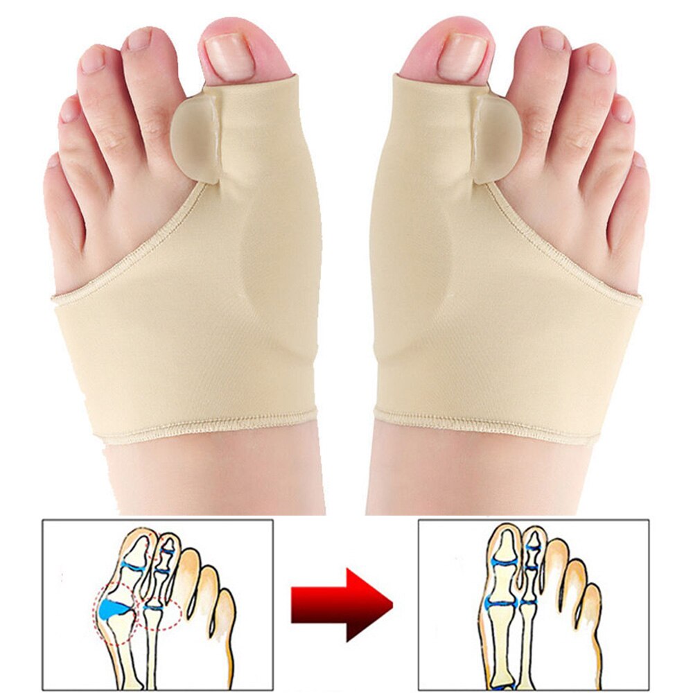 HOT 2Pcs=1Pair Big Toe Separator Hallux Valgus Pain Relief Bunion Corrector Women Men Soft Gel Toe Straightener Orthotics Foot Care