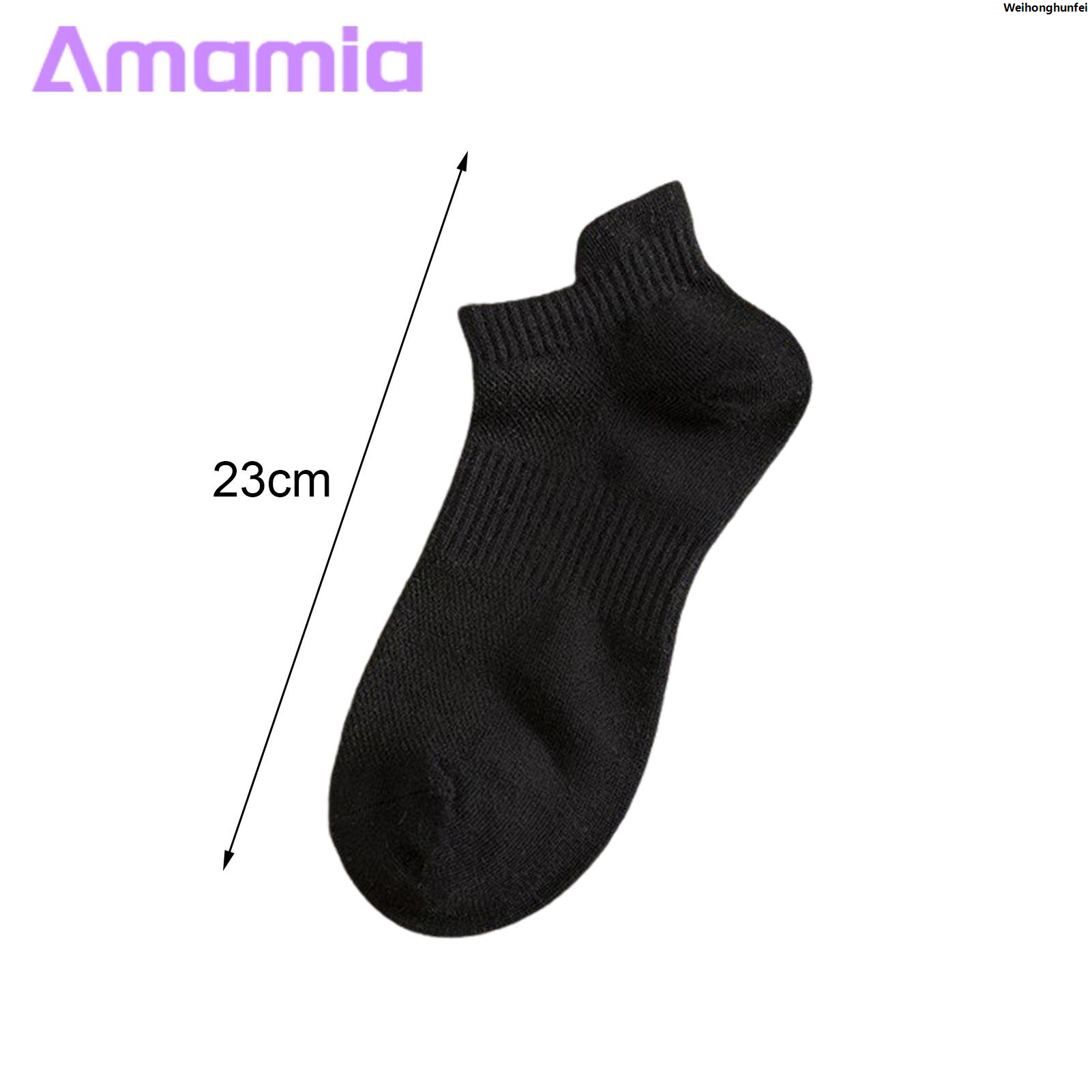 Difutagui Quick Drying Socks Breathable Solid Color Socks Ribbed High New style Quality Heel Men's Low Top Non-Slip Sports Elastic Socks