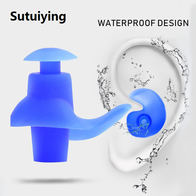 Sutuiying Yoomee 1 Pair Swimming Earplugs With Collection Box Soft Waterproof Earplugs Dust-Proof Ear Silicone Sport Plugs