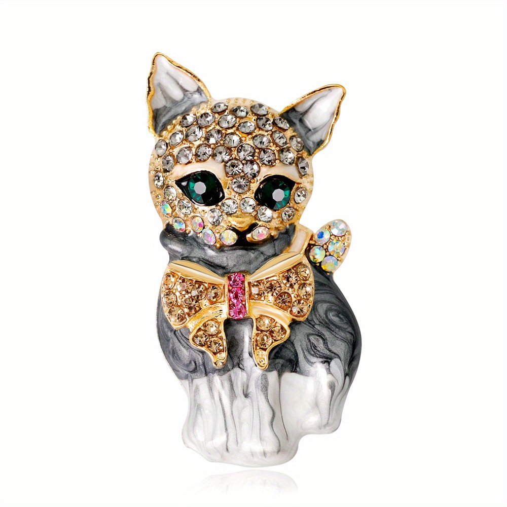 Fashion Personality Cute Cat Brooch Elegant Temperament Suit Dress Men Women Popular Accessories Corsage