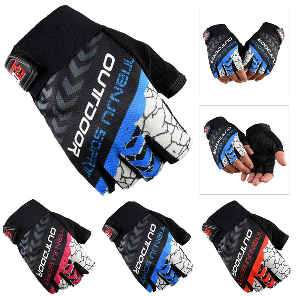 Glove yoga fishing half finger nylon 1 pair glove men's and women's mountain bike fitness non-slip
