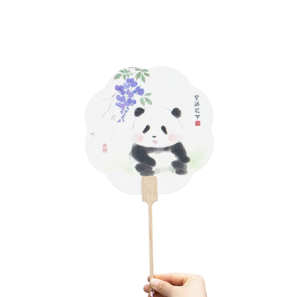 Art Hand Fans Cartoon Bamboo Classical Dance Fan Chinese Style Xuan Paper Colorful Hand Fan Bamboo Handle Handmade Summer Fan Dance Performance Props