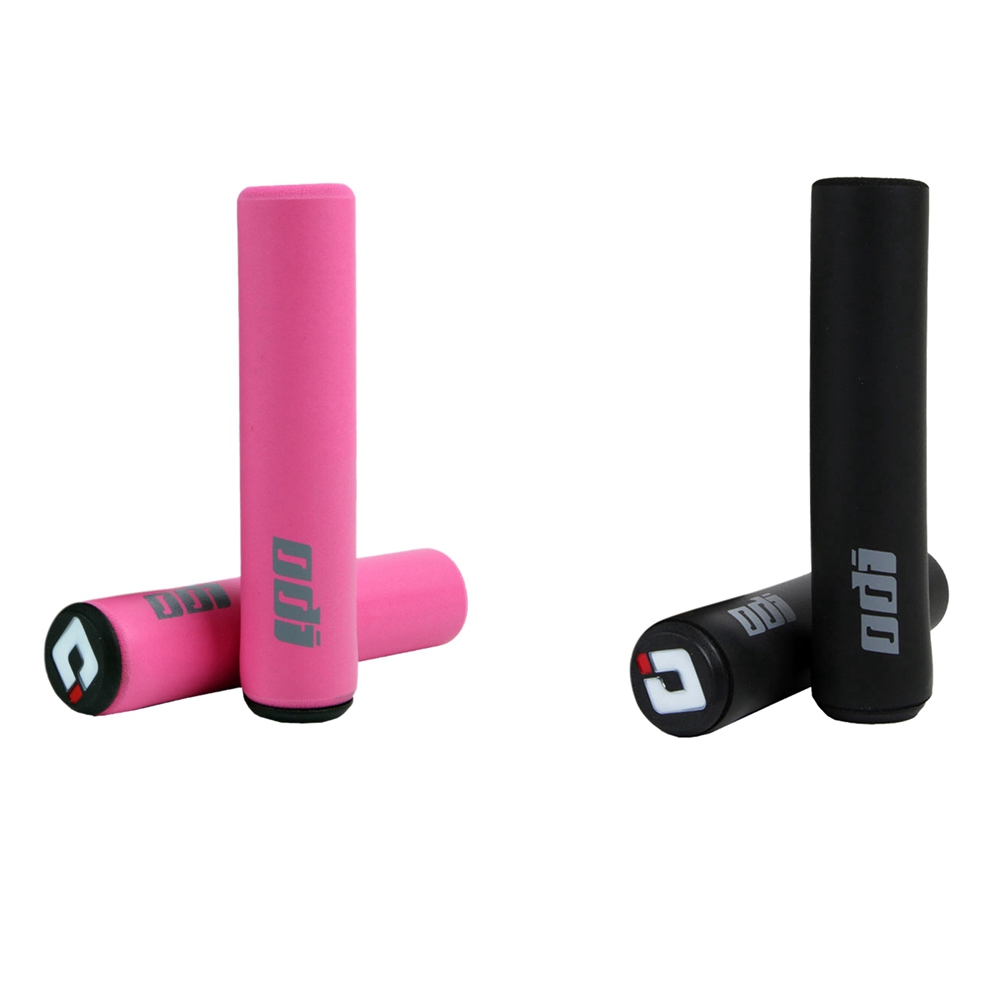 ARELENE 2pair ODI Bicycle Grip Silicone Handlebar Grips Shock-Absorbing Soft Mountain Bicycle Grip Pink & Black