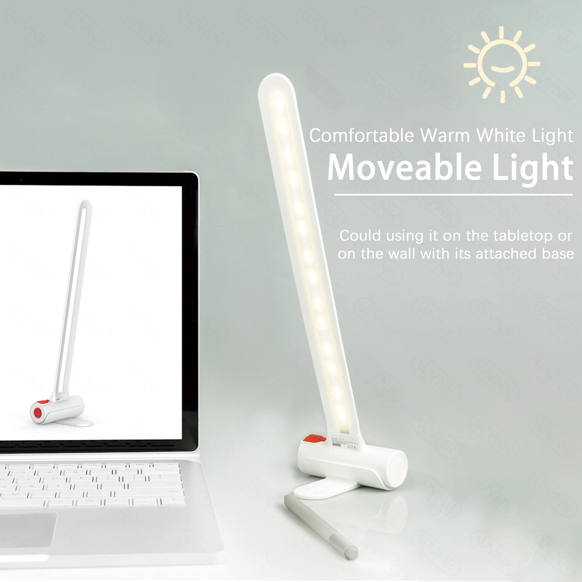 PaiPai LED Table Lamp Rechargeable Cordless Table Lamp Portable Night Light Reading Outdoor Lamp Night Run Camping