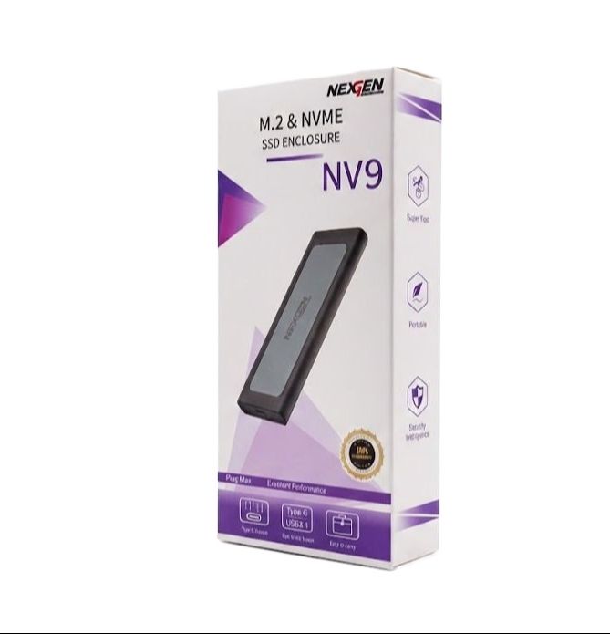 NVME Case NexGen NV9 NVME & M.2 NGFF Dual Enclosure , Type C and USB 3.1