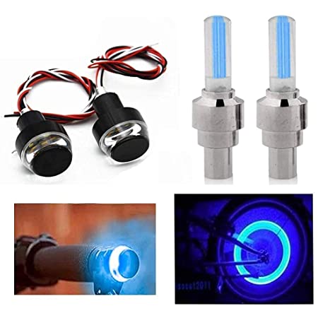 2X Motorcycle Drl/Turn Signal Led Light Blinker Indicator Handle Bar End White Yellow Colour