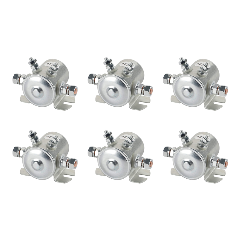 6X Max 300A Continuous Duty Solenoid Relay 12V DC Solenoid for Golf Carts,Winch ,Marine in Rush