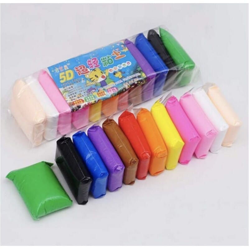 Ultra Soft Multicolour Slime Putty Bouncing Clay With Tools 12 pcs Set