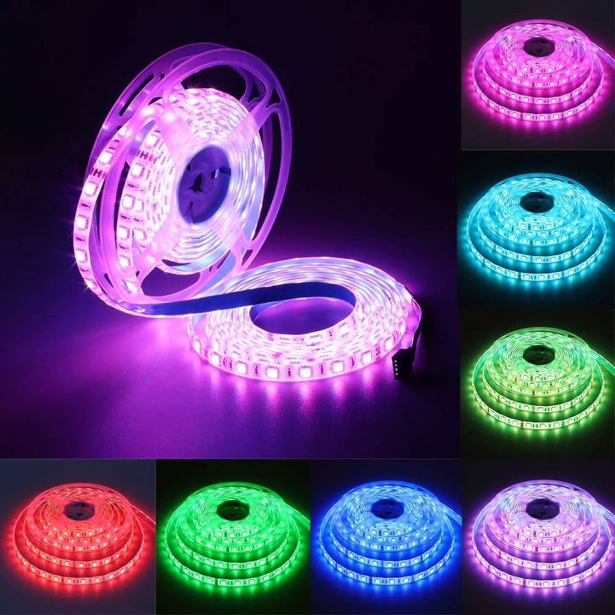 6.4 Ft (5M) RGB LED Strip Light 300 LEDs Flexible Color Changing Strip Lights Remote Control Decoration Lights for Bedroom TV Room Party Decor | Electro Hub Nepal