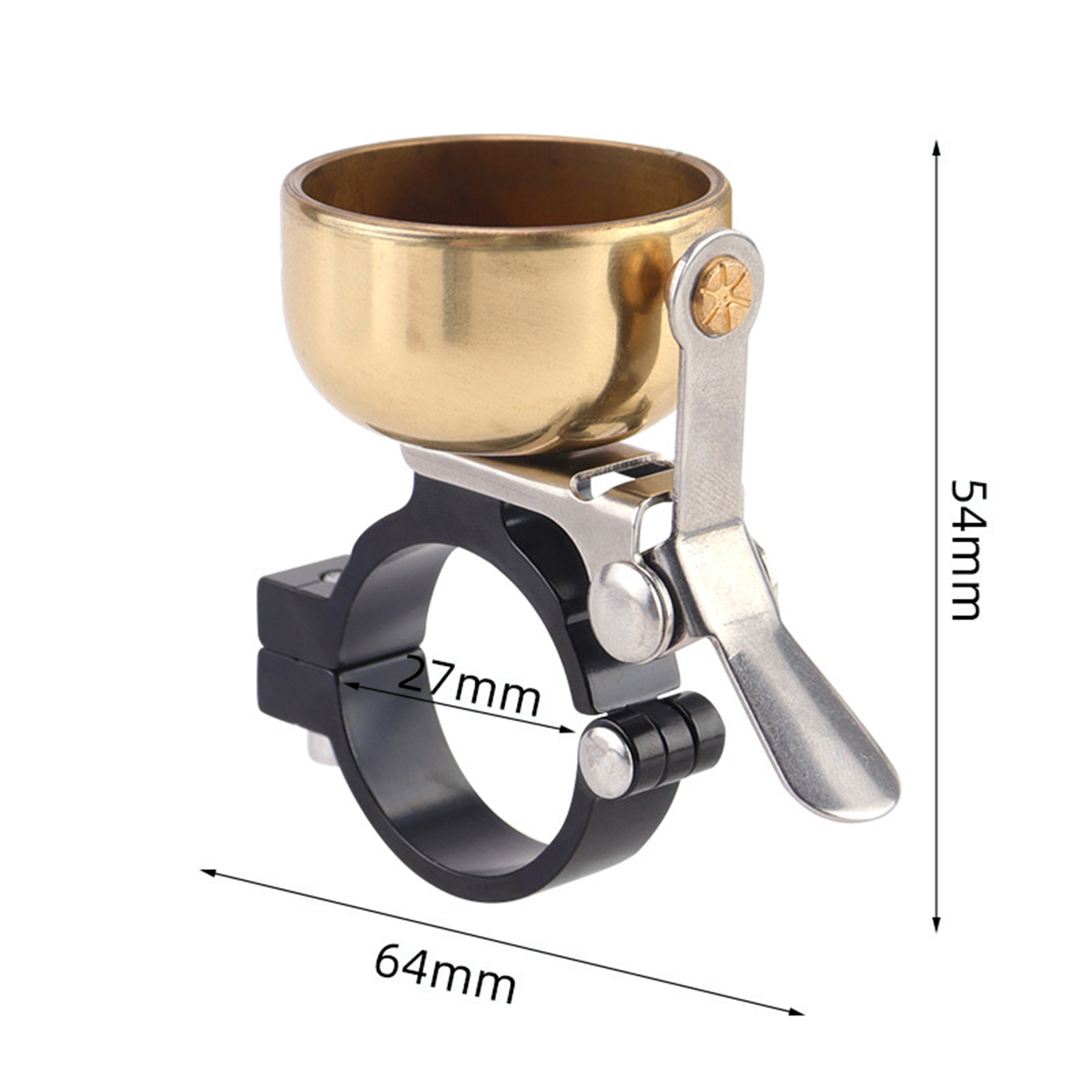 SuperRide Bicycle Bell Vintage Style Aluminum Bike Bell Clear Loud Sound Easy Installation Handlebar Horn Bicycle Accessories for Compact Bike