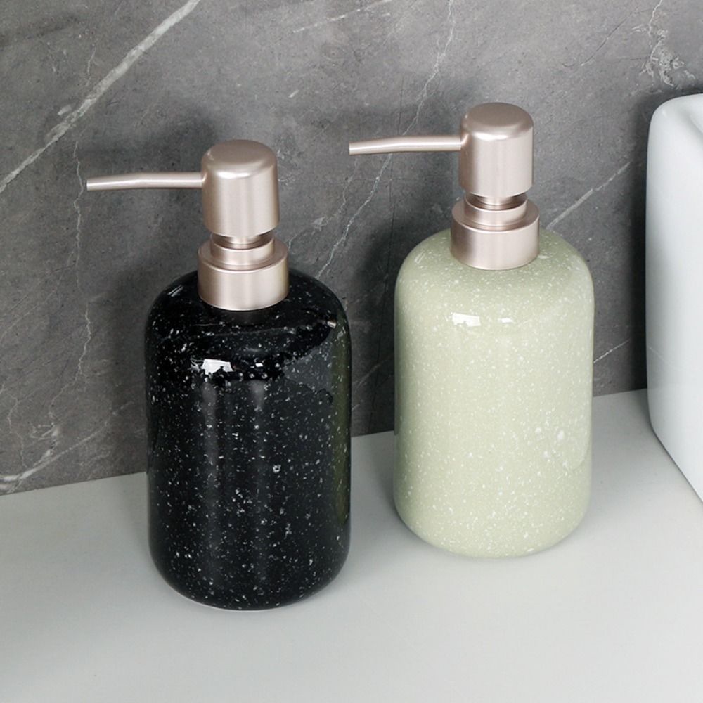 New 400ml Press Lotion Bottle Ceramic Irregular Shampoo Soap Dispenser Portable Bathroom Accessories Hand Sanitizer Bottle