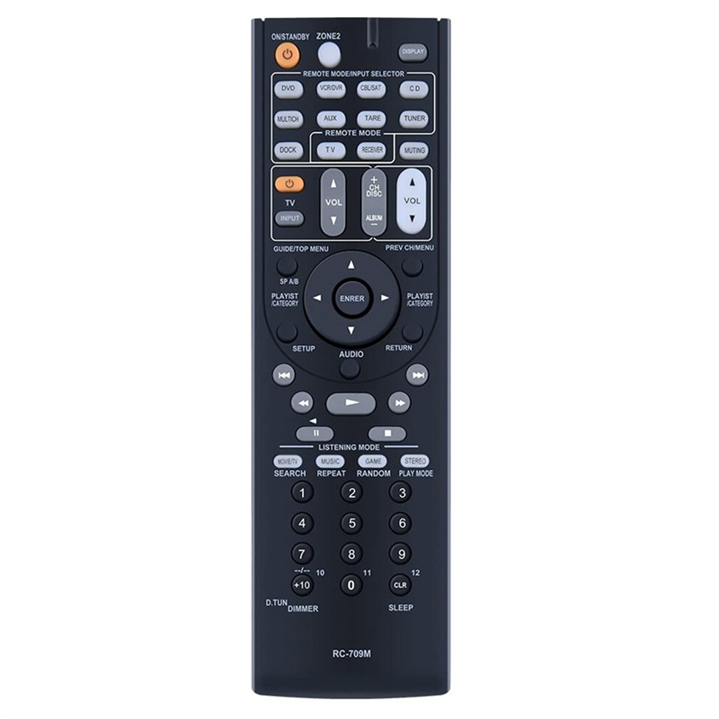 1 Piece RC-709M Remote Control Black ABS for AV Receiver RC-737M RC-765M TX-SR507 TX-SR606 TX-SR607 -XR606 TX-SR606S