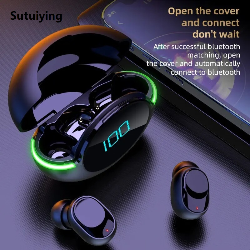 Sutuiying Y80 Fashion Bluetooth 5.2 Wireless Earphone With RGB Light Gaming 【2025 Version】 Noise Cancelling Earbud HIFI Subwoofer For E-sport Music Video