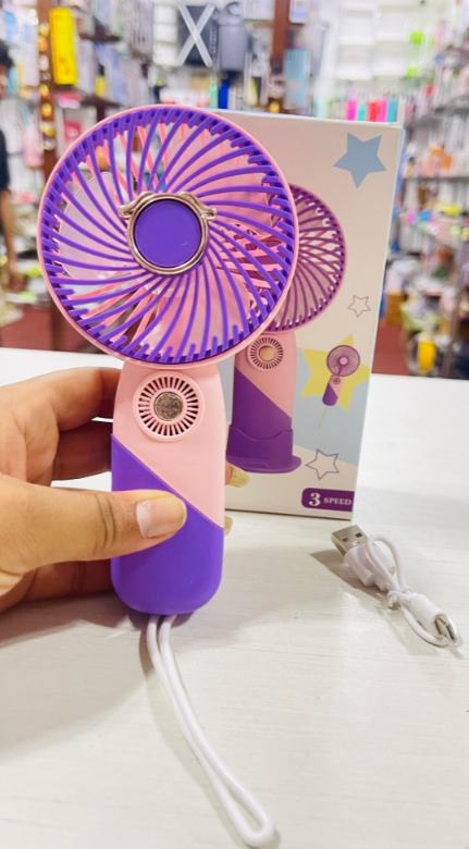 High Speed Rechargeable Fan with USB Charging Support, Portable Design and Adjustable Airflow for Summer Season