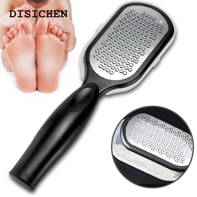 DISICHEN Luxury Double-sided Foot File Foot Care Tool Pro Stainless Steel Footplate Foot Grinder Files for Feet Dead Skin Callus Peel Remover