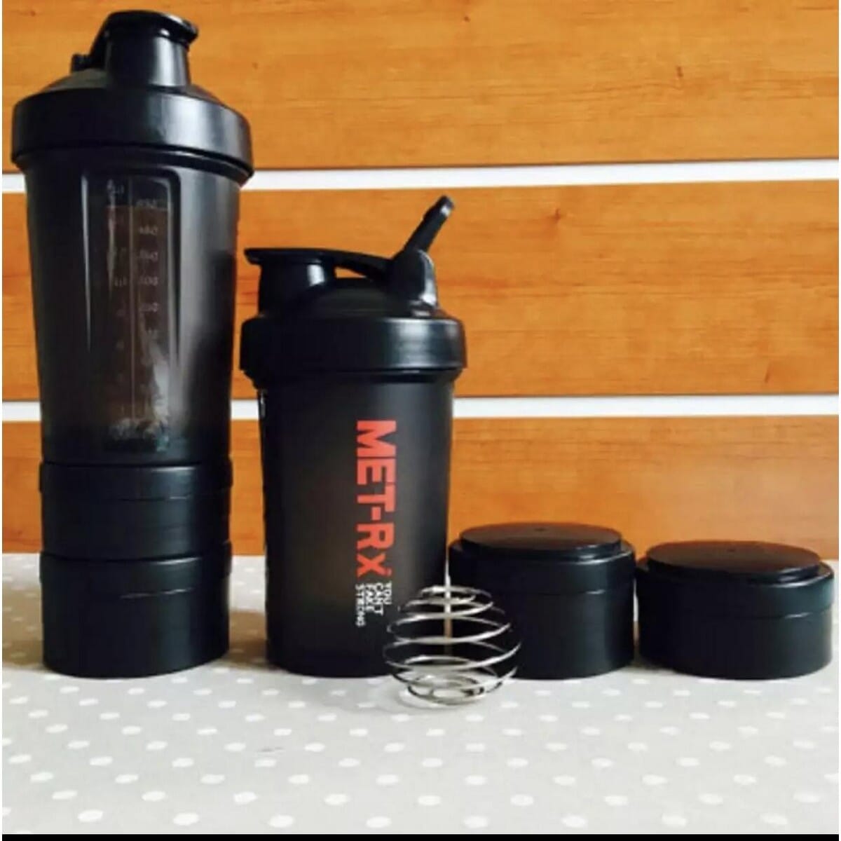 Protein Shaker Bottle With Spider Spring 3 In 1 Gym Bottle