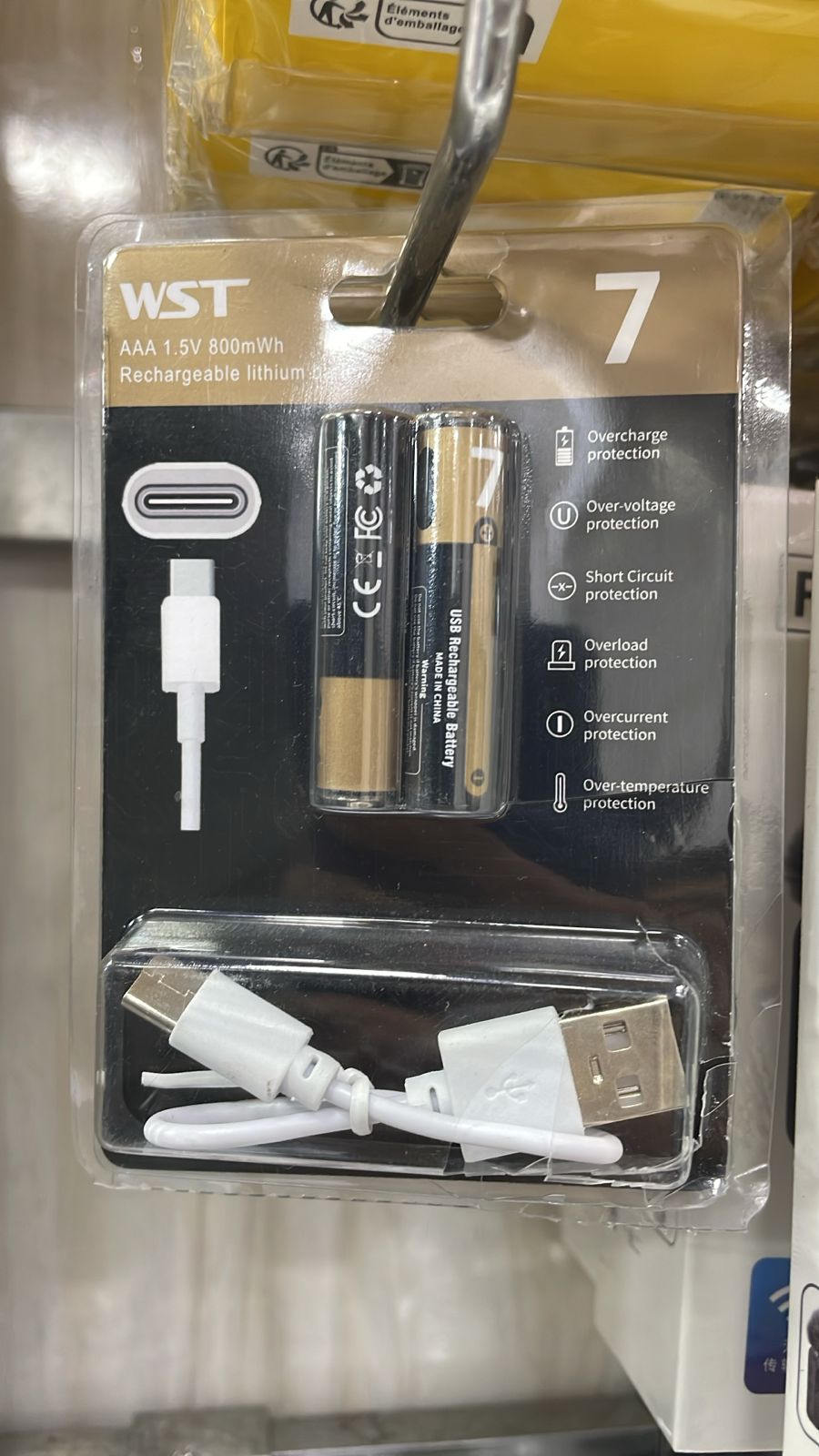 Rechargeable Battery AAA 450mah Smartoools Micro Usb