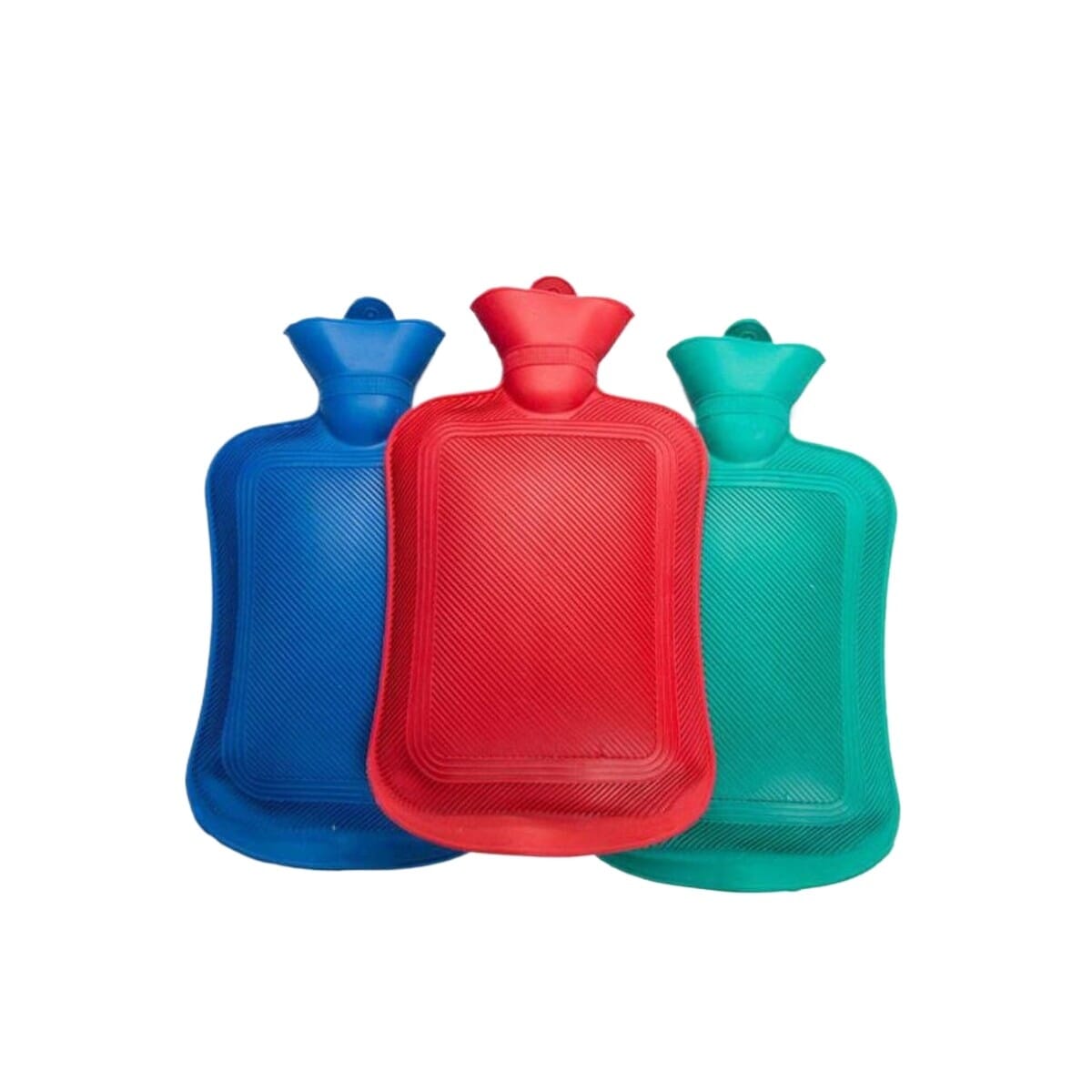 Hot Water Bottle, Double Side Ribbed Hot Water Bag For Pain Relief with 2 Lt Water Capacity - Assorted Colors, 1 pc