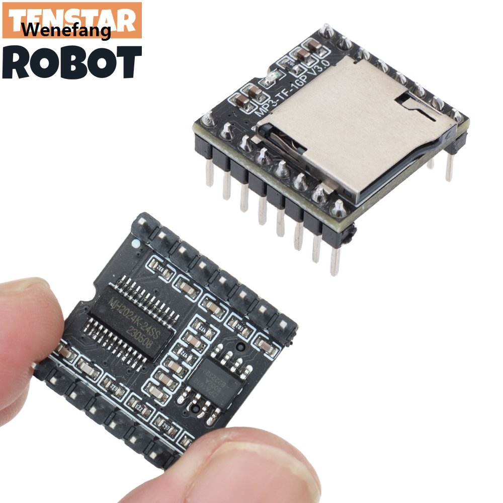 Wenefang DFPlayer Mini MP3 Player Module V3.0 16P TF Card U High Quality Disk Mini MP3 DF Player Audio Voice Module Board