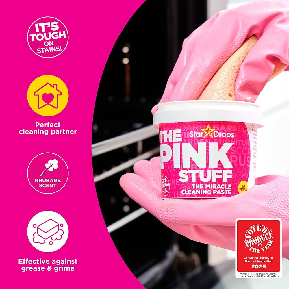 Pink Stuff Paste all purpose cleaning paste for kitchen, bathroom, tiles, stains, grease | Multipurpose Surface Cleaner for Home Use