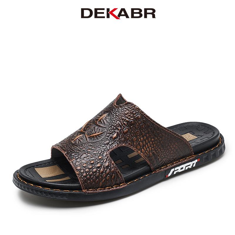 DEKABR Men Sandals New Summer Hide Classic Roman Outdoor Men Water Trekking Beach Casual Sandals