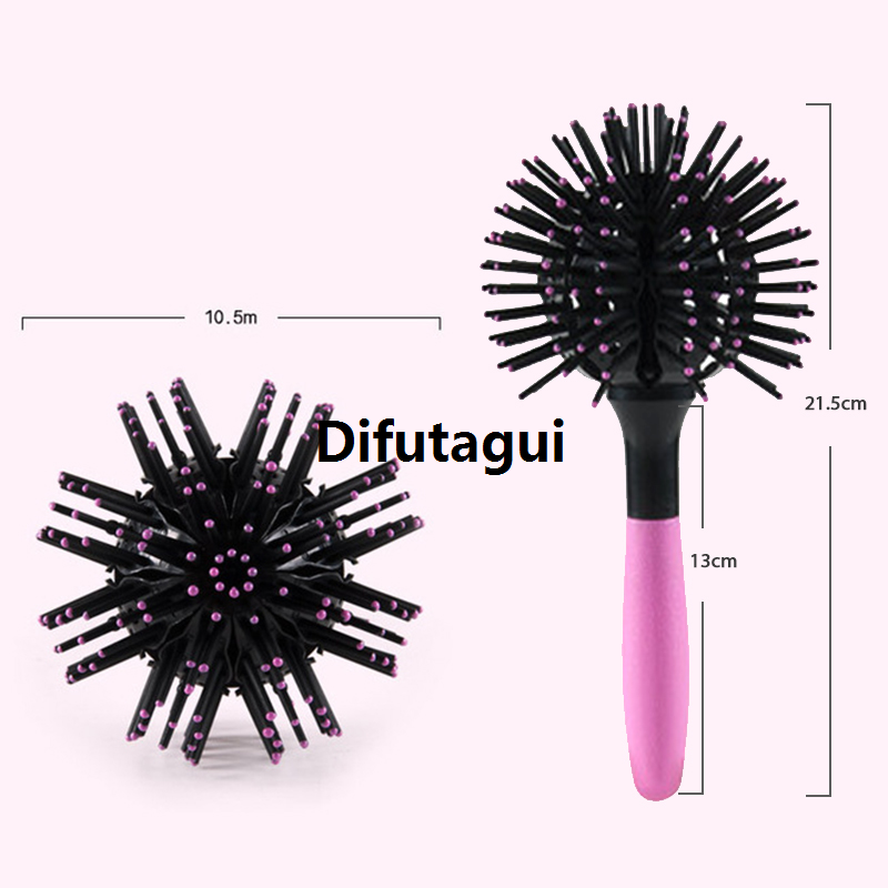 Difutagui Mystic Hair Comb Tools Styling Degree Makeup Luxury Salon 3D Round Hairbrush Comb 360 Spherical