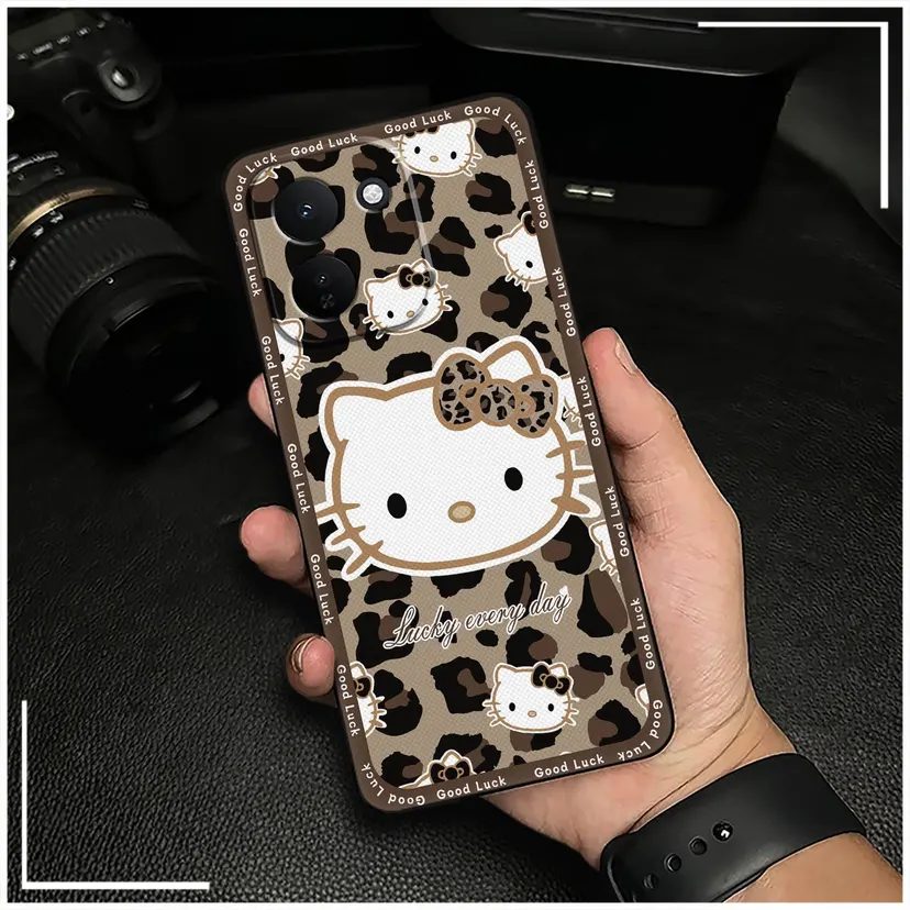 Rotatable stand Fashion Design Phone Case For Vivo iQOO Z11 Glitter cute Simplicity Cartoon Durable TPU Anti-knock