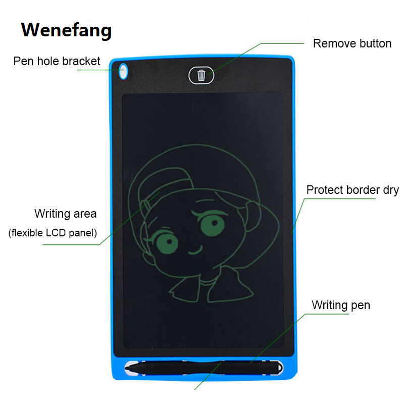 Wenefang 4.5 inch Portable Smart LCD Writing Tablet Electronic Notepad Drawing Graphics Handwriting Pad Board Cute Baby