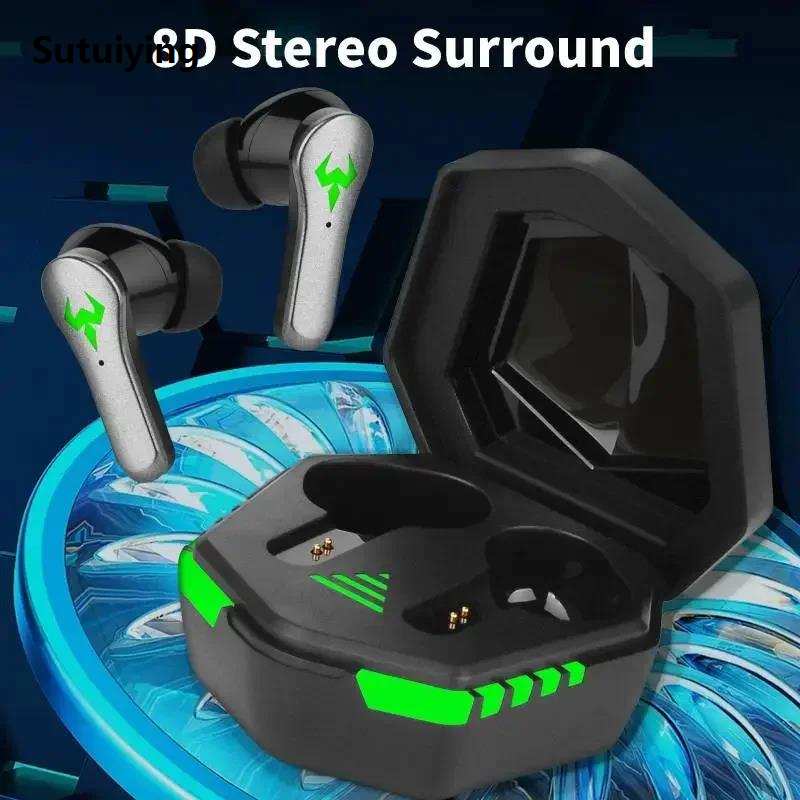 Sutuiying NEW N35 Gaming Earphones Wireless Bluetooth 5.2 Headset Low Latency Original Stereo Music Earbuds with Mic LED Display Gamer Headphones
