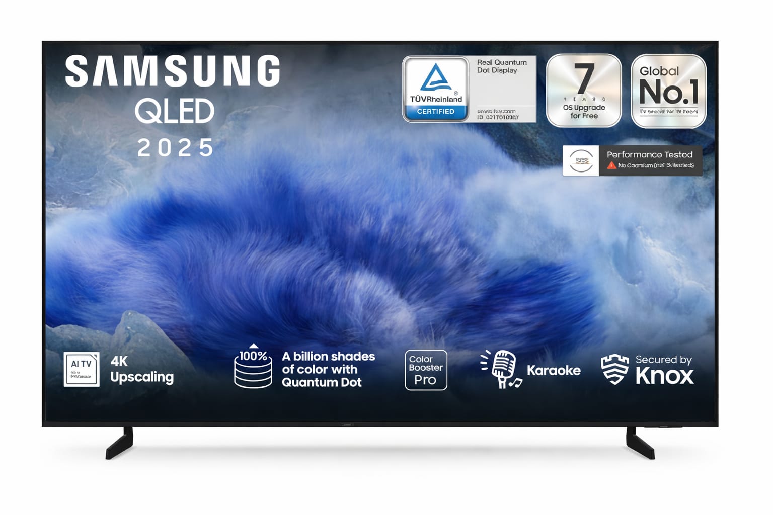 Samsung 65 Inch QLED TV, Q8F, 4K, Q4 AI Processor, 100% Color Volume with Quantum Dot, AirSlim, Endless Free Content, Smart TV QA65Q8FAARSHE