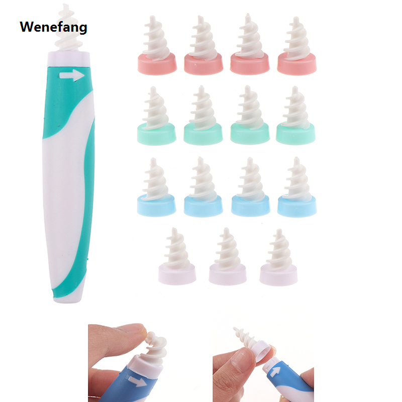 Wenefang 【Cathery Baby Store】16 Earpick Soft Ear Wax Remover Luxury Earwax Cleaner Hearing Aid Ear Care Tools