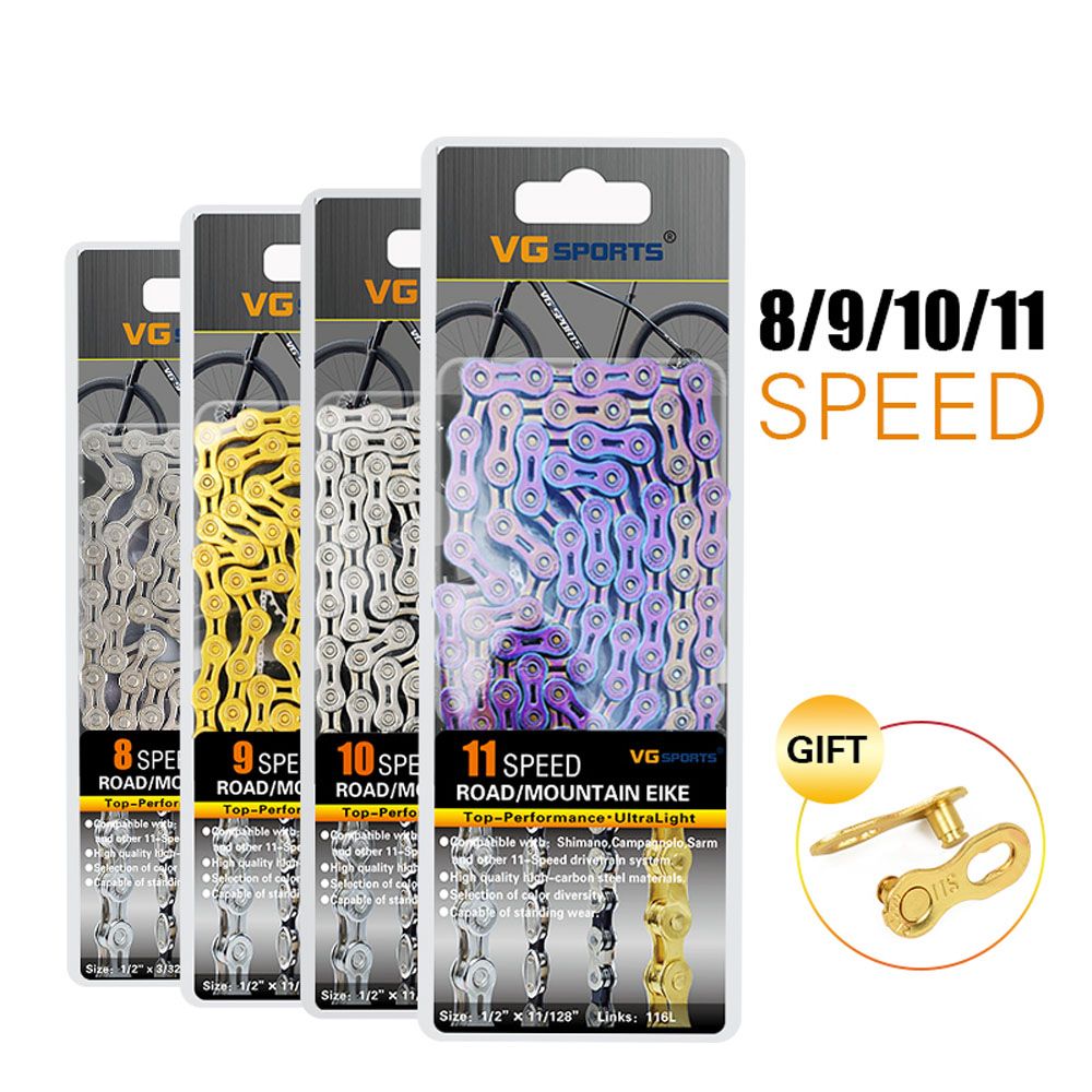 116 links High Quality Cycling Half Hollow Chain Road Bike Mountain Bike Bike Chains Bicycle Parts Bicycle Accessories Bicycle Chains