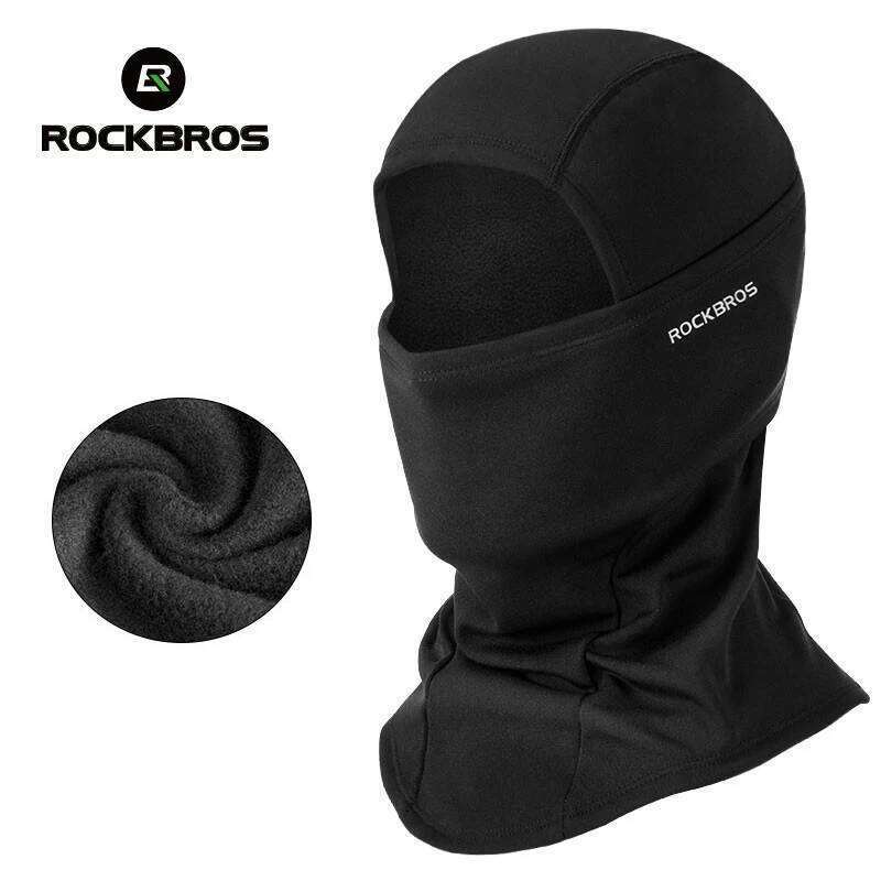 ROCKBROS Winter Fleece Thermal Keep Warm Windproof Cycling Face Balaclava Ski Mask Fishing Skiing Hat Headwear