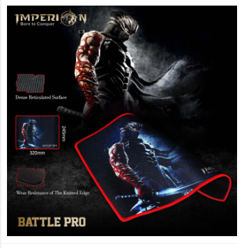 Imperion Battle Pro 32cm x 24.5cm x 0.2cm Gaming Mousepad-Size M