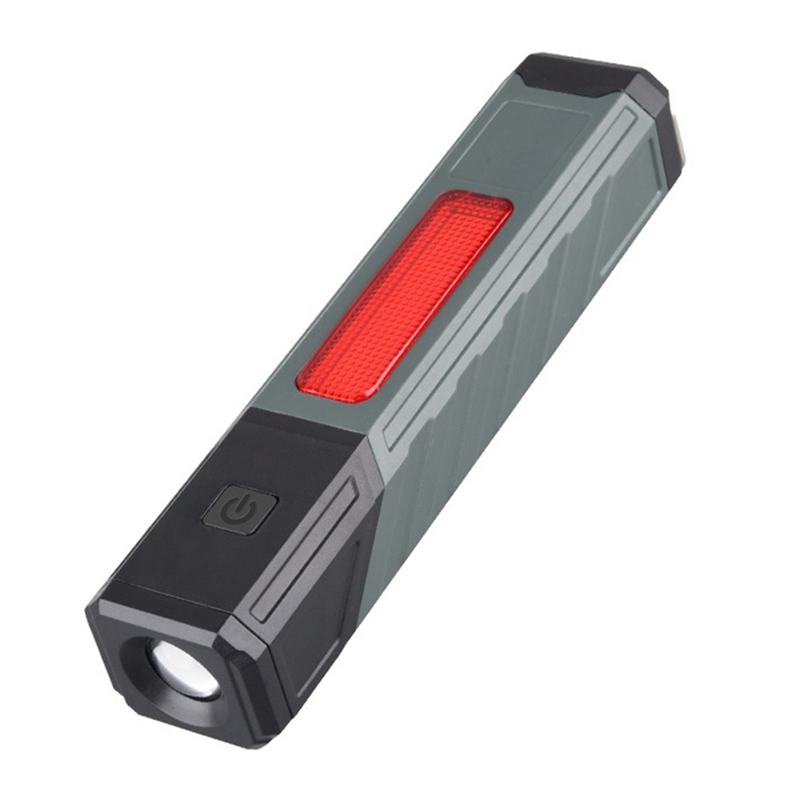 COB Flashlight Clip on Torch Handheld Camping Work Torch 90° Angle Lamp with Magnet Car Inspection Red Light Warning